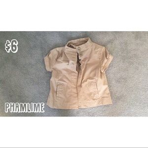 Merona Tan Short-Sleeved Jacket!